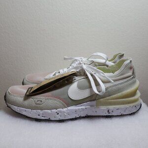 Nike Waffle One Crater Shoes Cream Ii/White/Orange/Black Size: M 7 / W 8.5